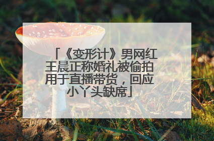 《变形计》男网红王晨正称婚礼被偷拍用于直播带货，回应小丫头缺席