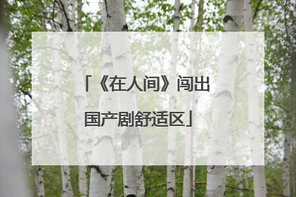 《在人间》闯出国产剧舒适区