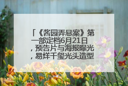 《酱园弄悬案》第一部定档6月21日，预告片与海报曝光，易烊千玺光头造型饰演“周瞎子”