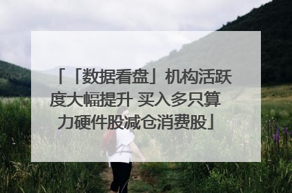 「数据看盘」机构活跃度大幅提升 买入多只算力硬件股减仓消费股