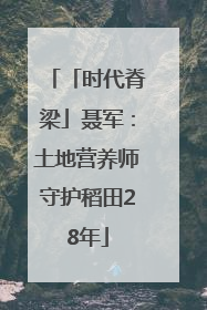「时代脊梁」聂军：土地营养师守护稻田28年