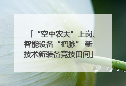 “空中农夫”上岗、智能设备“把脉” 新技术新装备竞技田间