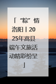 “粽”情洛阳丨2025年嵩县端午文旅活动精彩纷呈