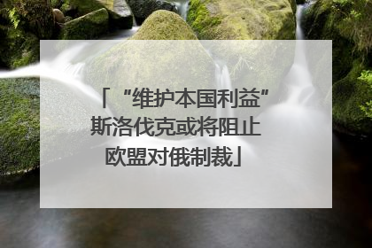 “维护本国利益” 斯洛伐克或将阻止欧盟对俄制裁