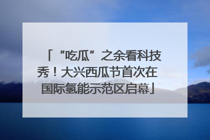 “吃瓜”之余看科技秀！大兴西瓜节首次在国际氢能示范区启幕