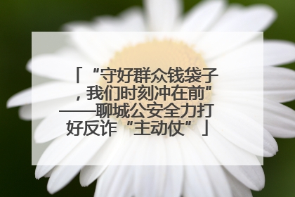 “守好群众钱袋子，我们时刻冲在前”——聊城公安全力打好反诈“主动仗”