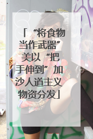 “将食物当作武器” 美以“把手伸到”加沙人道主义物资分发
