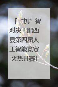 “机”智对决！肥西县第四届人工智能竞赛火热开赛