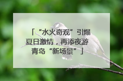 “水火奇观”引爆夏日激情，再添夜游青岛“新场景”