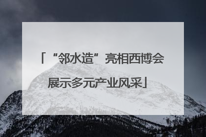 “邻水造”亮相西博会 展示多元产业风采