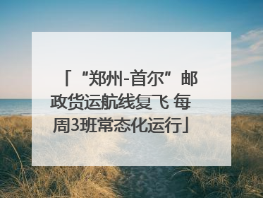 “郑州-首尔”邮政货运航线复飞 每周3班常态化运行