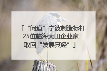 “问道”宁波制造标杆 25位临海大田企业家取回“发展真经”