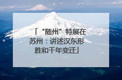 “随州”特展在苏州：讲述汉东形胜和千年变迁