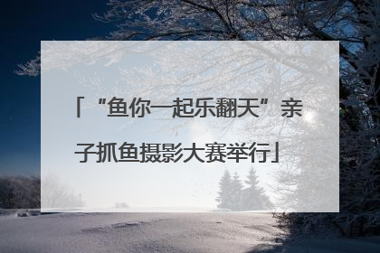 “鱼你一起乐翻天”亲子抓鱼摄影大赛举行