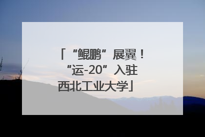 “鲲鹏”展翼！“运-20”入驻西北工业大学