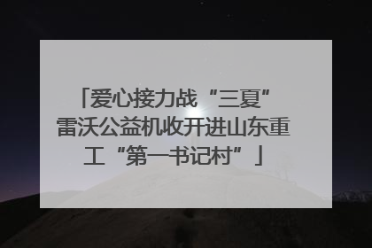 爱心接力战“三夏” 雷沃公益机收开进山东重工“第一书记村”