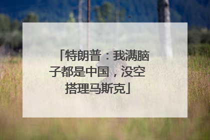 特朗普：我满脑子都是中国，没空搭理马斯克