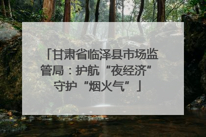 甘肃省临泽县市场监管局：护航“夜经济” 守护“烟火气”