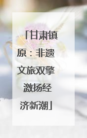 甘肃镇原：非遗文旅双擎 激扬经济新潮