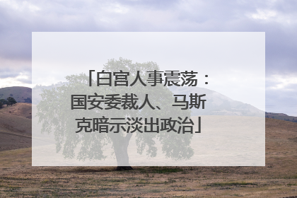 白宫人事震荡：国安委裁人、马斯克暗示淡出政治