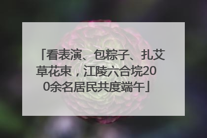 看表演、包粽子、扎艾草花束，江陵六合垸200余名居民共度端午
