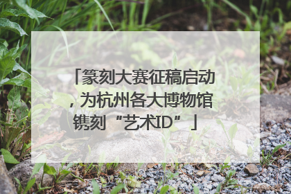 篆刻大赛征稿启动，为杭州各大博物馆镌刻“艺术ID”