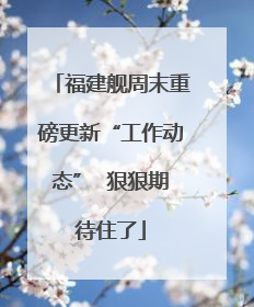福建舰周末重磅更新“工作动态”  狠狠期待住了