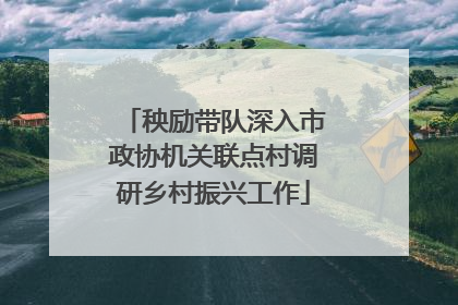 秧励带队深入市政协机关联点村调研乡村振兴工作