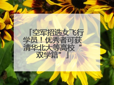 空军招选女飞行学员！优秀者可获清华北大等高校“双学籍”