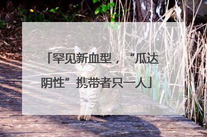 罕见新血型，“瓜达阴性”携带者只一人