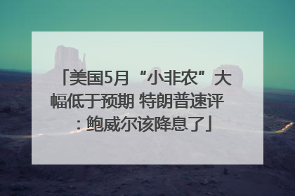 美国5月“小非农”大幅低于预期 特朗普速评：鲍威尔该降息了