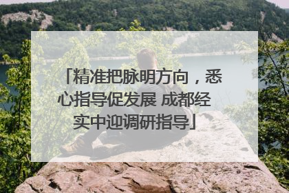 精准把脉明方向，悉心指导促发展 成都经实中迎调研指导
