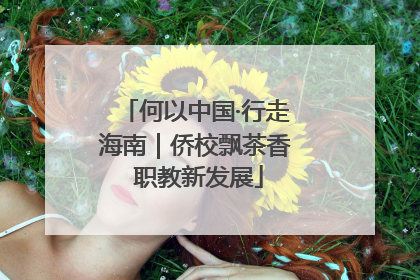 何以中国·行走海南｜侨校飘茶香 职教新发展