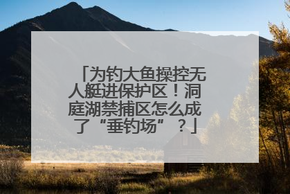 为钓大鱼操控无人艇进保护区！洞庭湖禁捕区怎么成了“垂钓场”？