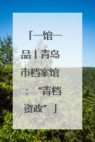 一馆一品丨青岛市档案馆：“青档资政”