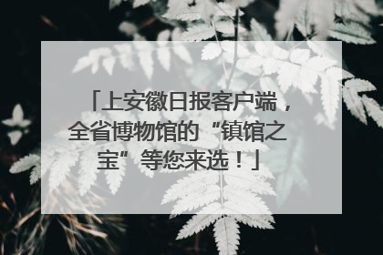 上安徽日报客户端，全省博物馆的“镇馆之宝”等您来选！