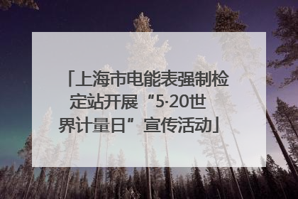 上海市电能表强制检定站开展“5·20世界计量日”宣传活动
