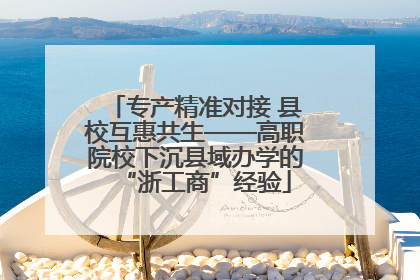 专产精准对接 县校互惠共生——高职院校下沉县域办学的“浙工商”经验