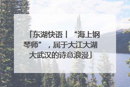 东湖快语丨“海上钢琴师”，属于大江大湖大武汉的诗意浪漫