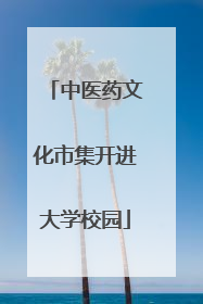 中医药文化市集开进大学校园