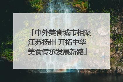中外美食城市相聚江苏扬州 开拓中华美食传承发展新路