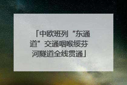 中欧班列“东通道”交通咽喉绥芬河隧道全线贯通