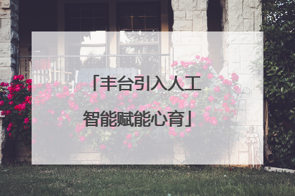 丰台引入人工智能赋能心育