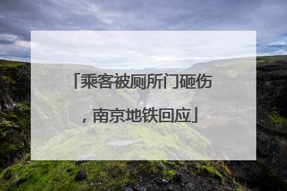 乘客被厕所门砸伤，南京地铁回应