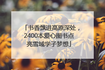 书香飘进高原深处，2400本爱心图书点亮雪域学子梦想