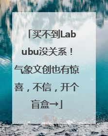 买不到Labubu没关系！气象文创也有惊喜，不信，开个盲盒→