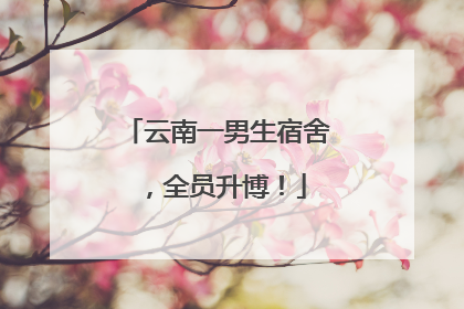 云南一男生宿舍，全员升博！