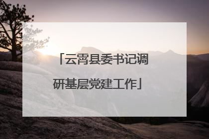 云霄县委书记调研基层党建工作