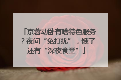 京蓉动卧有啥特色服务？夜间“免打扰”，饿了还有“深夜食堂”