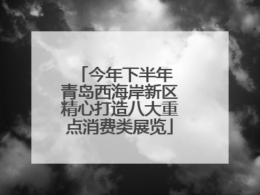 今年下半年 青岛西海岸新区精心打造八大重点消费类展览